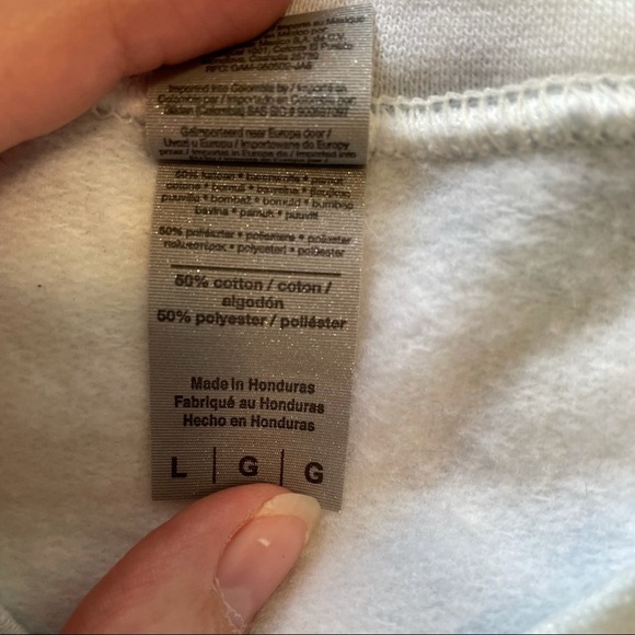 Tie Dye Hand Dyed Sky Blue & White Sweatshirt - Picture 4 of 5